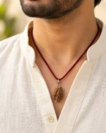 Man wearing a 2 Mukhi Rudraksha pendant